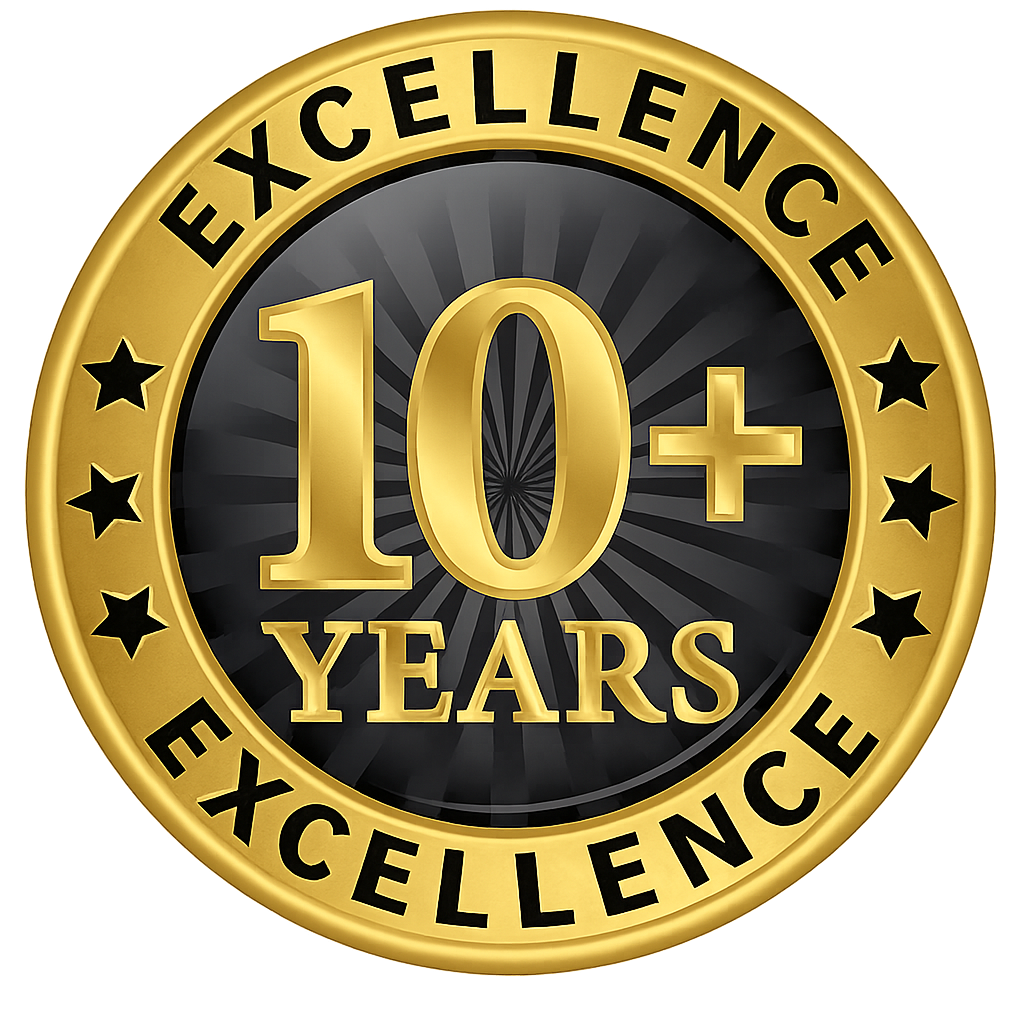 10+ Years Excellence
